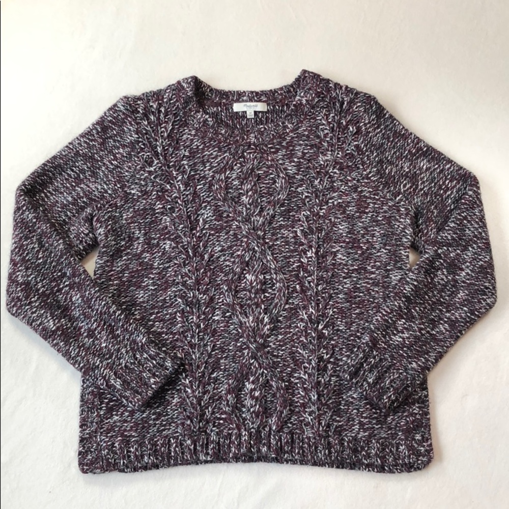 Madewell Knit Side Slit Long Sleeve Sweater